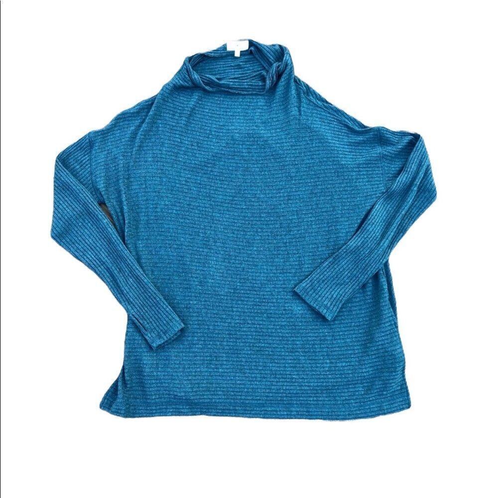 LUCKY BRAND Oversized Sweater W/ High Neck, Thumb Holes & Slide Slits Size Large